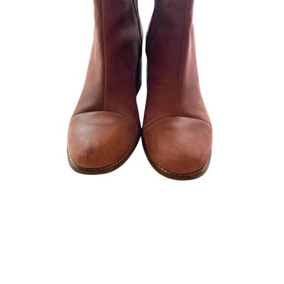 Toms Esme Leather Chelsea Boots Burnt Henna Size 7.5 - Picture 4 of 13
